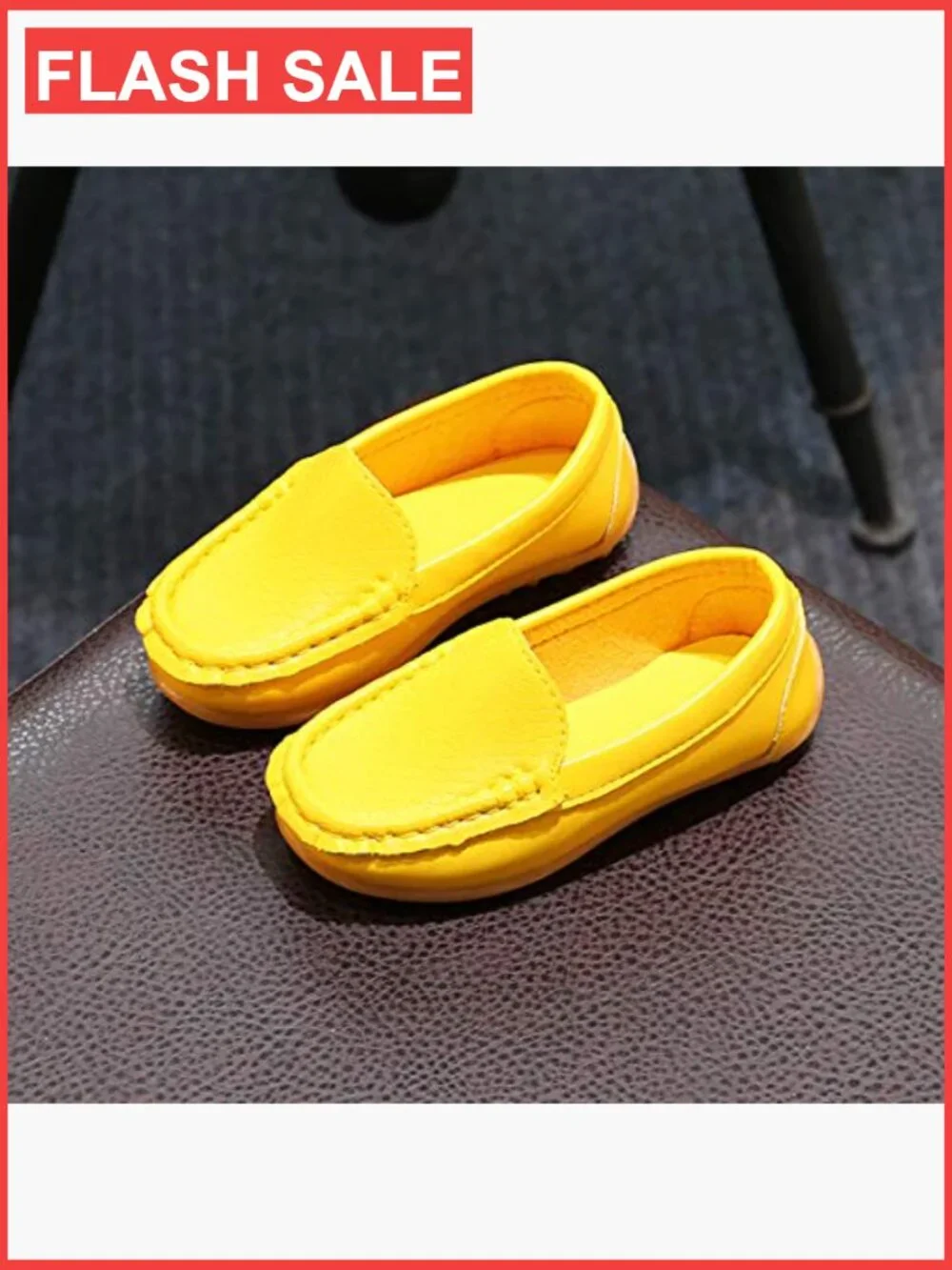 Toddler Slip-On Loafers Boys Girls Soft PU Leather Mocc